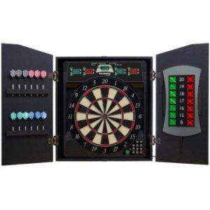 Arachnid Bullshooter E-Bristle Cricketmaxx 5.0 Dartboard Cabinet Set