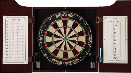 Viper Hudson Sisal-Bristle Steel Tip Dartboard and Cabinet Bundle