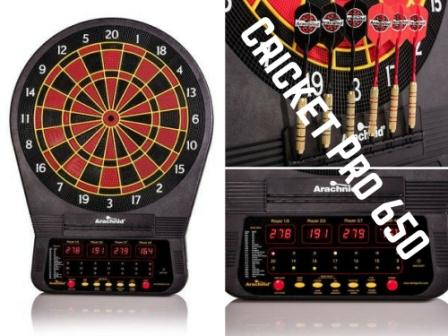 arachnid cricket pro 650 electronic dartboard