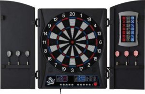 Fat Cat Mercury Electronic Soft Tip Dartboard with Cabinet