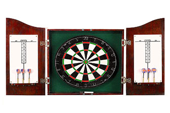Hathaway Centerpoint Solid Wood Dartboard and Cabinet Set