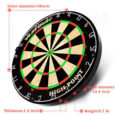 WIN.MAX Blade 18 Bristle Dartboard Steel Tip Dart Board with Flights